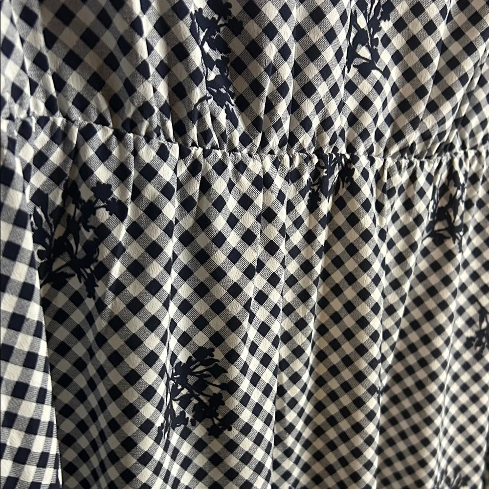 Anne Klein Black and White Gingham Midi Dress - Picture 6 of 14